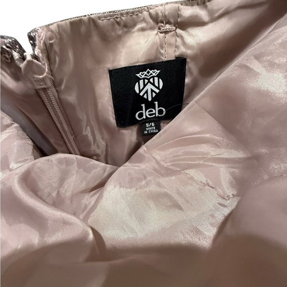 Deb Strapless Glitter Sequin Cocktail Dress Gray Size 5/6 NWT - Picture 2 of 8